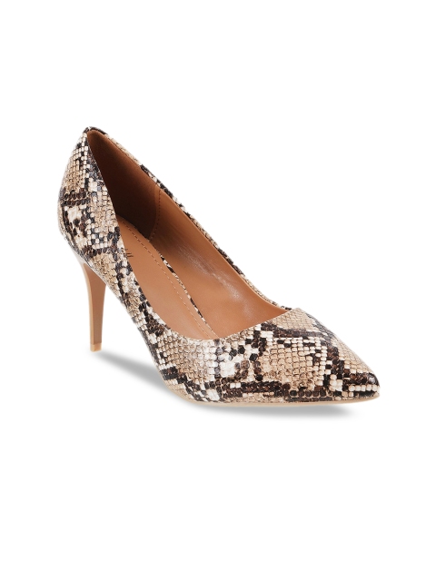 

Mochi Women Beige & Brown Snake Skin Printed Stilettos
