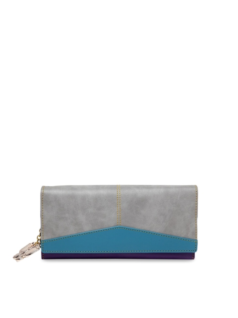 

Butterflies Women Grey & Purple Self Design Two Fold Wallet