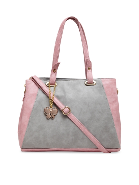 

Butterflies Grey & Peach-Coloured Colourblocked Shoulder Bag