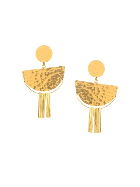 

INDYA Gold-Toned Geometric Drop Earrings