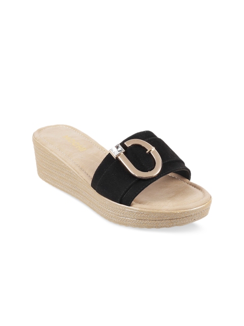 

Mochi Women Black Solid Wedges