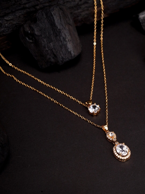 

elle Women Gold-Plated Metal Layered Necklace