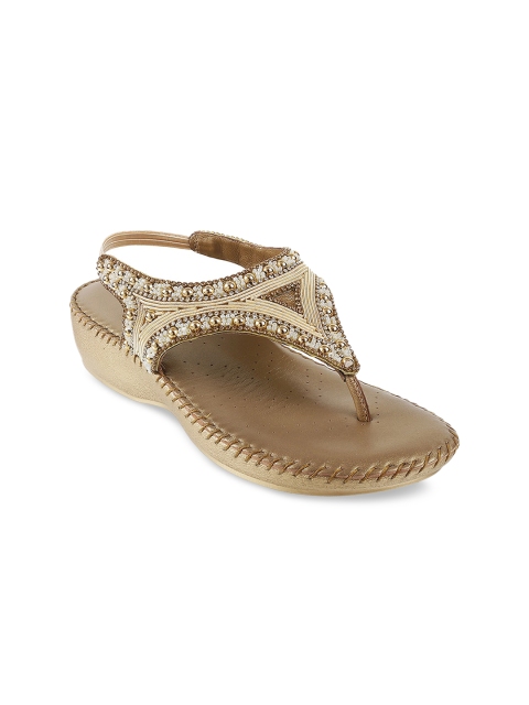 

Mochi Women Gold-Toned Embellished wedges