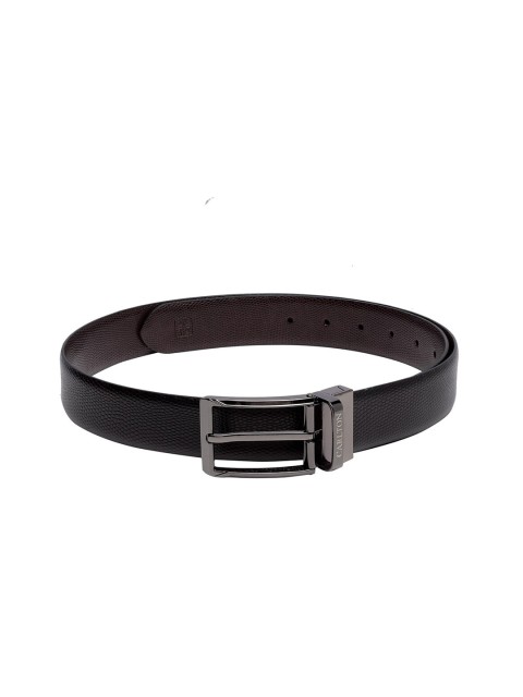 

Carlton London Men Coffee Brown & Black Solid Reversible Belt