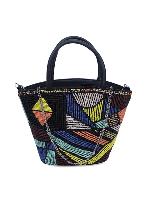 

Diwaah Multicoloured Textured Handheld Bag, Multi