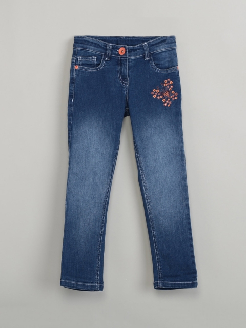 

max Girls Blue Regular Fit Mid-Rise Clean Look Jeans