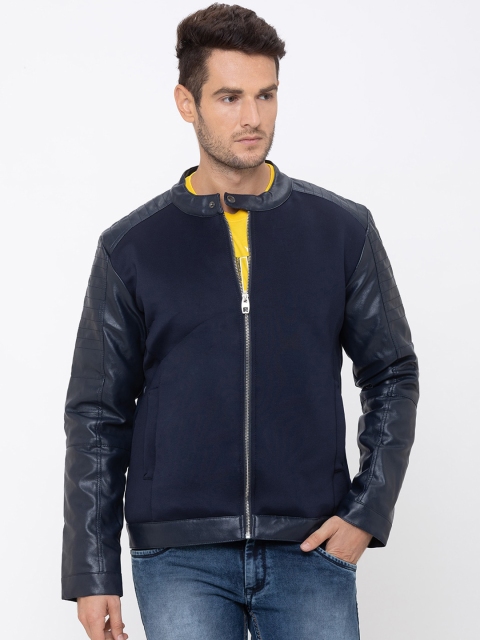 

Globus Men Navy Blue Solid Tailored Jacket