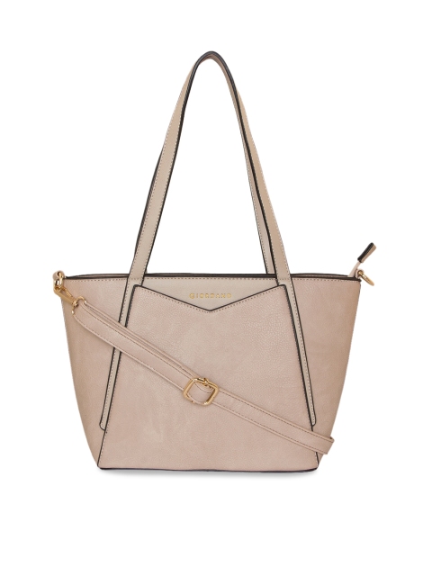 

GIORDANO Taupe Solid Tote Bag