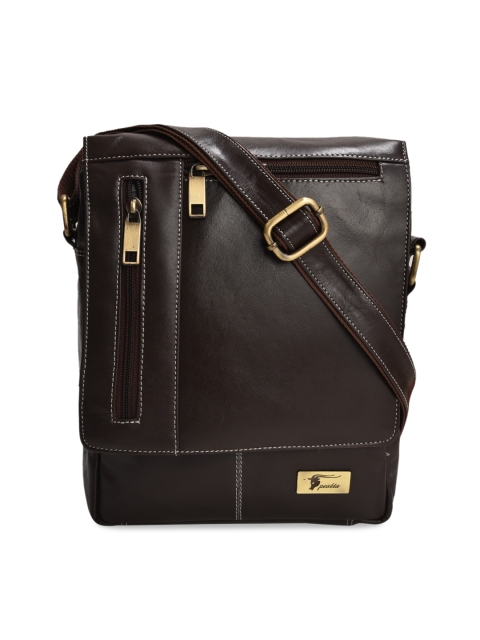 

Peseta Unisex Brown Solid Messenger Bag