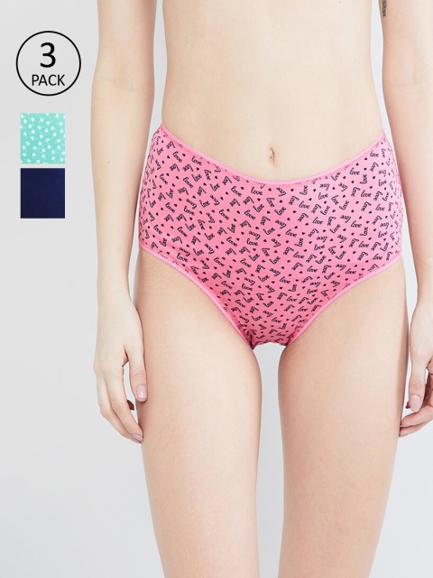 

max Women Pack Of 3 Hipster Briefs WIN19FLB01RED, Pink
