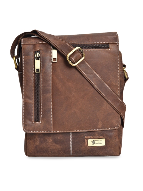 

Peseta Unisex Brown Solid Messenger Bag