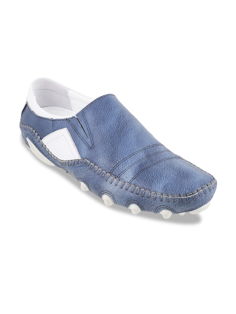 

J.FONTINI Men Blue Slip-On Sneakers
