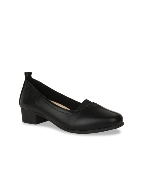 

Bata Women Black Solid Pumps
