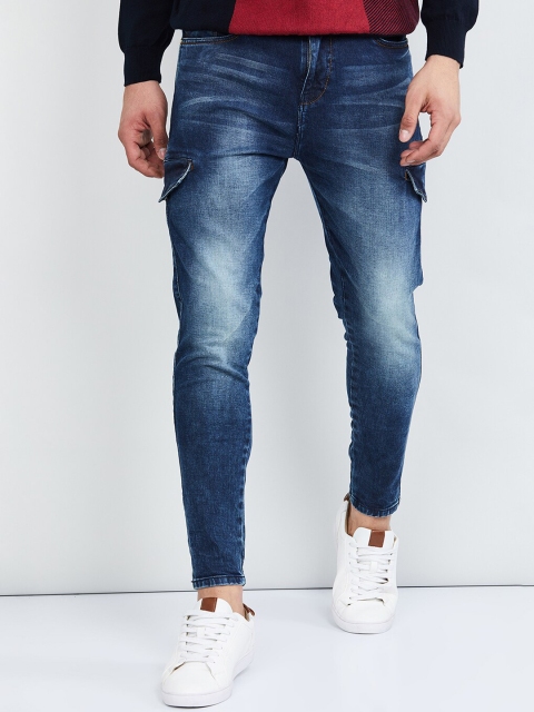 

max Men Blue Skinny Fit Mid-Rise Clean Look Stretchable Jeans