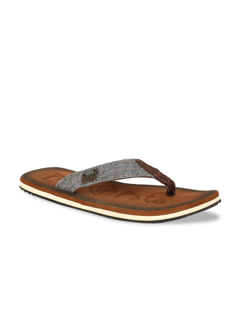 Bata Men Grey Solid Thong Flip-Flops