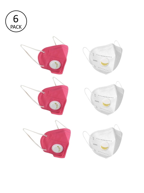 

OOMPH Unisex Pack of 6 Reusable 5-Ply Mask, White