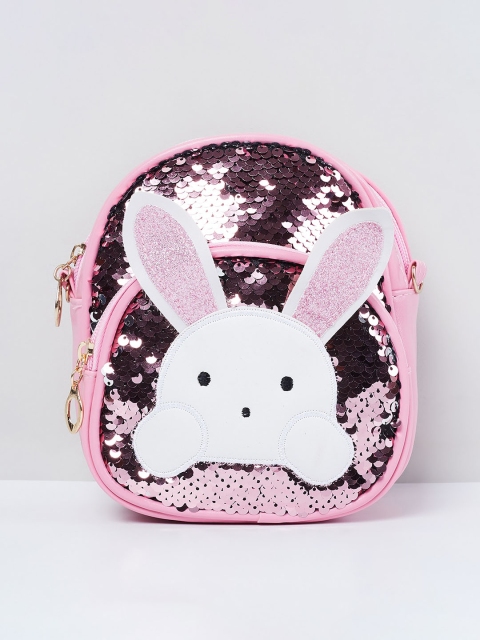 

max Girls Pink Sequined Backpack