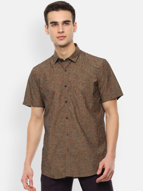 

Louis Philippe Sport Men Brown Slim Fit Printed Casual Shirt