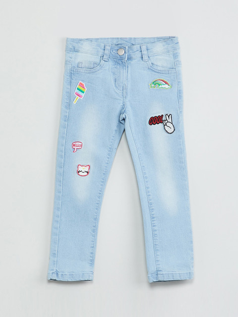 

max Girls Blue Regular Fit Mid-Rise Clean Look Jeans