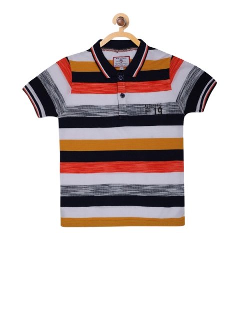

Monte Carlo Boys Multicoloured Striped Polo Collar T-shirt, Multi