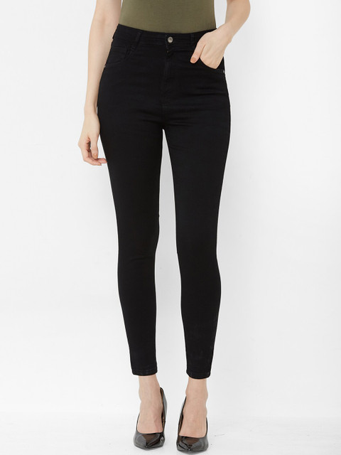 

Kraus Jeans Women Black Super Skinny Fit High-Rise Clean Look Stretchable Jeans