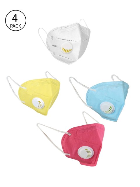 

OOMPH Unisex Pack of 4 Reusable 5-Ply Mask, White