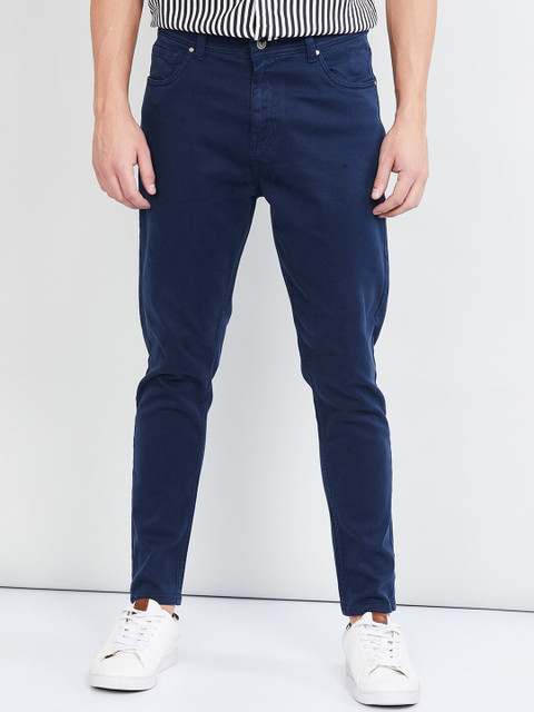 

max Men Blue Skinny Fit Mid-Rise Clean Look Jeans