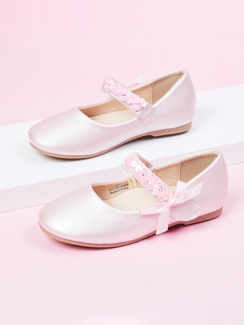 

max Girls Pink Solid PU Mary Janes