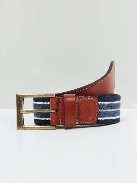 

max Men Blue & Brown Striped Belt