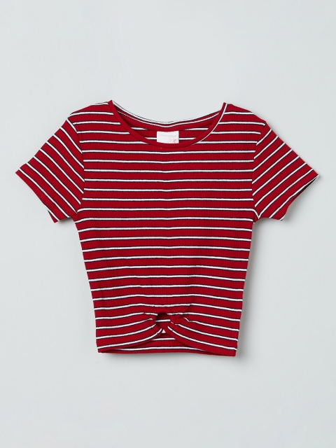 

max Girls Red Striped Top