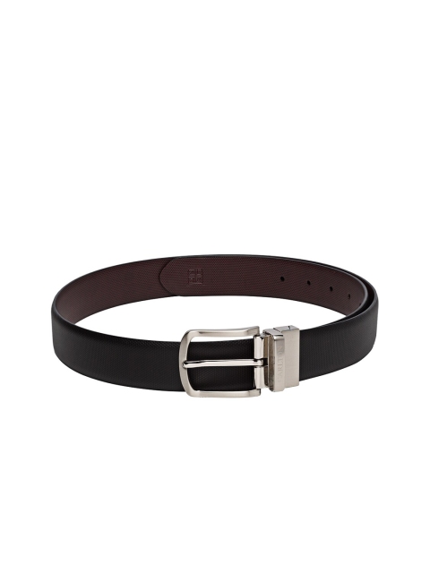

Carlton London Men Black & Brown Reversible Textured Belt