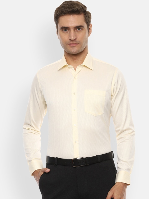 

Van Heusen Men Yellow Slim Fit Self Design Formal Shirt