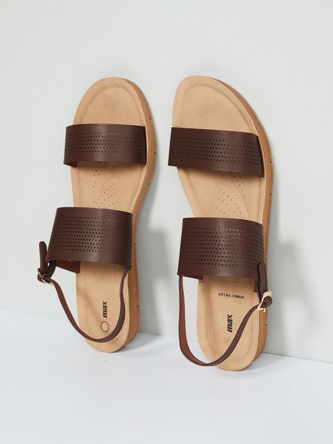 

max Women Brown Comfort Sandals