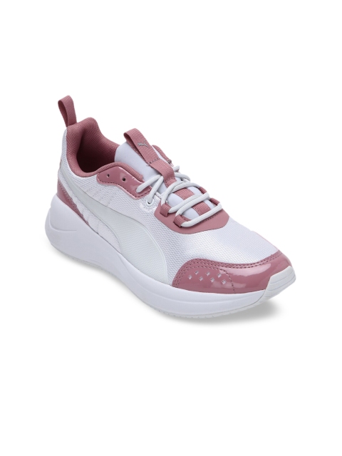 

Puma Women White & Pink Nuage Run Pearl Trainers