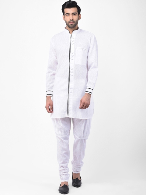 

SG LEMAN Men White Solid Kurta with Pyjamas