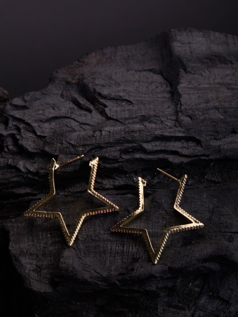 

ELLE Gold-Plated Star Shaped Drop Earrings