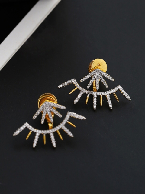 

Tistabene White & Gold-Toned Contemporary Studs