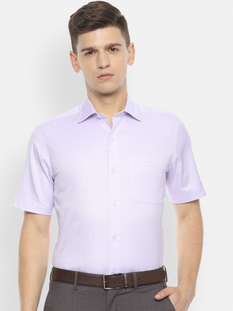 

Louis Philippe Men Purple Regular Fit Self Design Formal Shirt