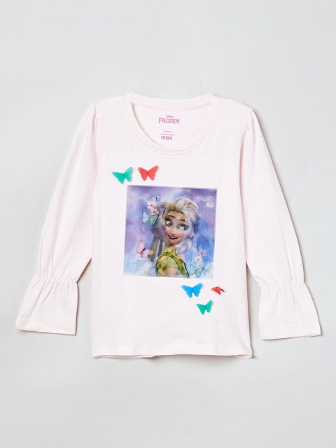 

max Girls Pink Printed Top