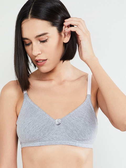 

max Grey Solid Non-Wired Non Padded T-shirt Bra SU19SCB04GREY MELANGE