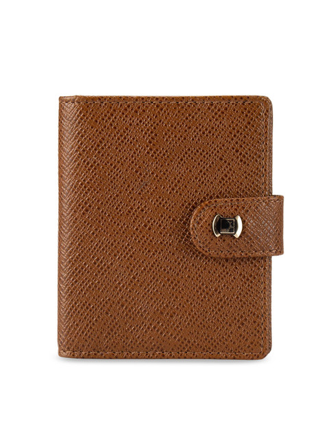 

Da Milano Men Brown Textured Leather Card Holder