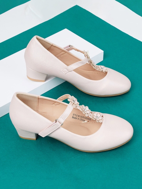 

max Girls Pink Embellished Block Heels
