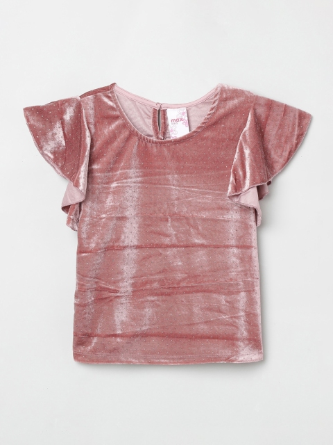 

max Girls Pink Embellished Top