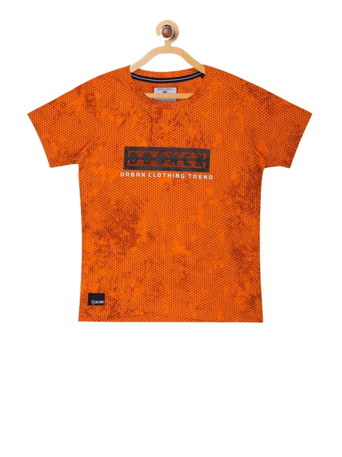 

Monte Carlo Boys Orange Printed Round Neck T-shirt