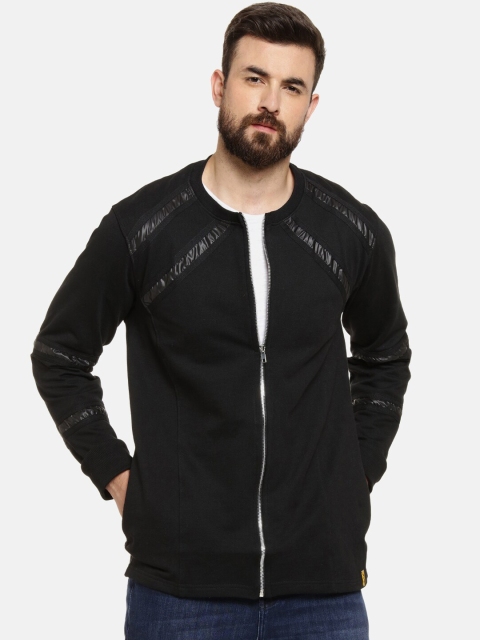 

Campus Sutra Men Black Solid Bomber Jacket