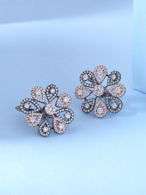 

Tistabene Rose Gold Floral Studs