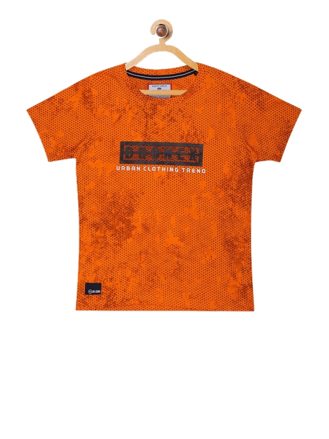 

Monte Carlo Boys Orange Printed Round Neck T-shirt