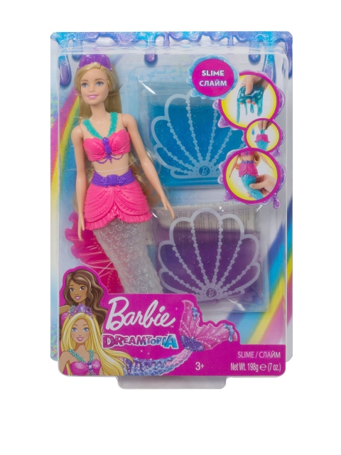 

Barbie Kids Pink & Beige Dreamtopia Mermaid Doll With 2 Slime Packets
