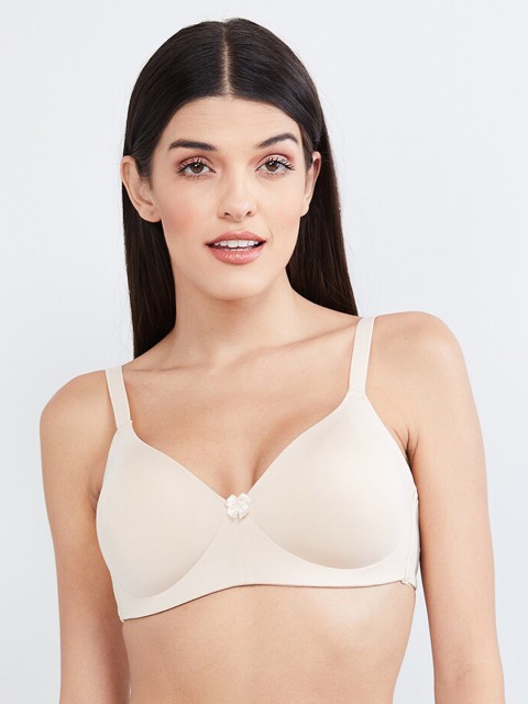 

max Beige Solid Non-Wired Lightly Padded T-shirt Bra WIN19PDNW06