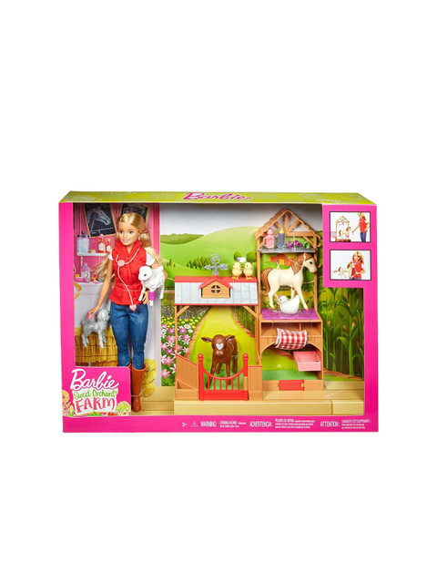 

Barbie Unisex Kids Multicoloured Doll Sweet Orchard Farm Playset, Multi